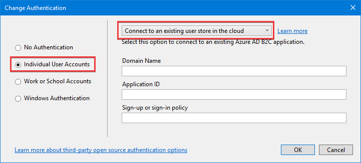 Change Authentication Dialog