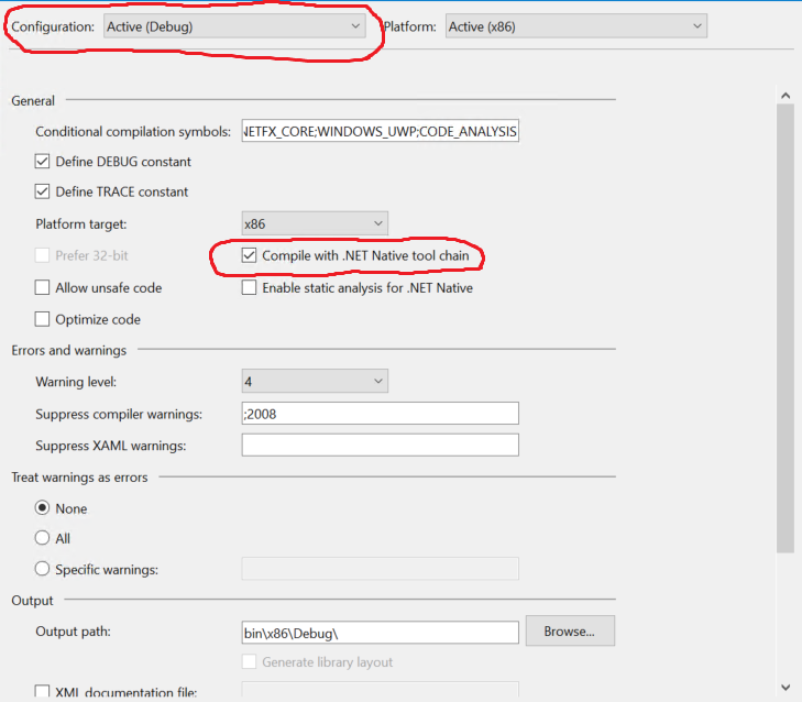 Visual Studio FuncEval Config